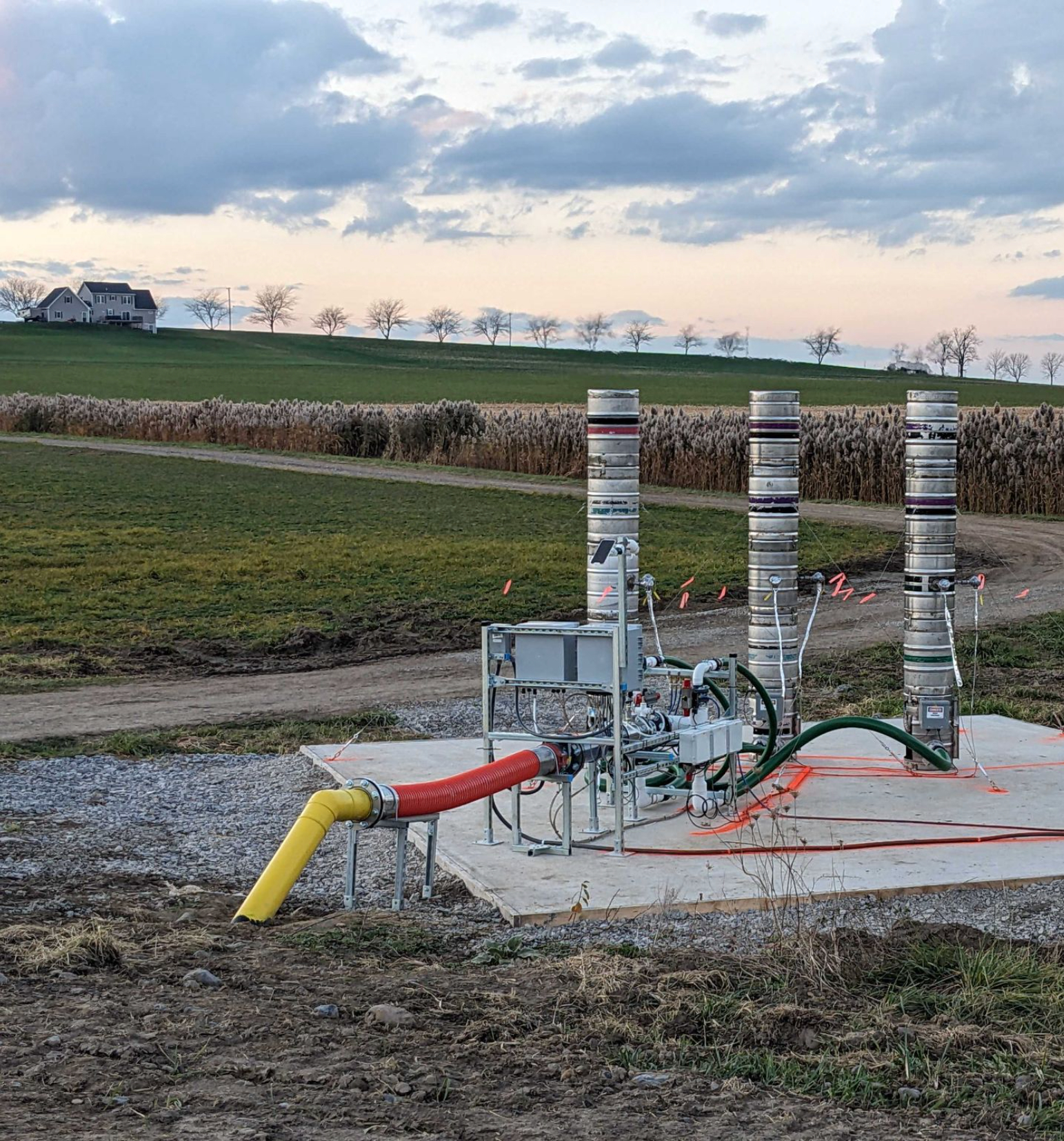 Frost Methane flare equipment installed at a farm