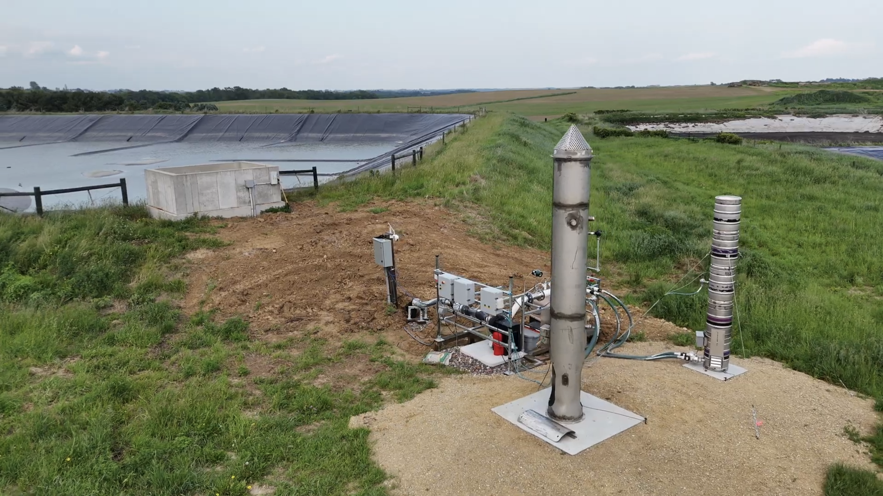 Frost Methane flare system in operation